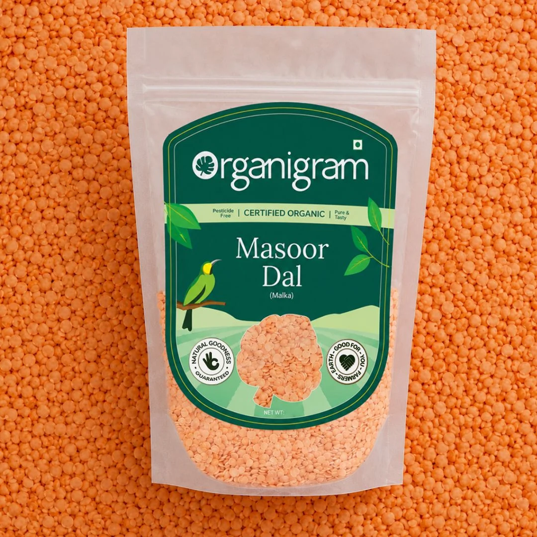Organic Masoor Malka/Red Lentil Split (Skinless)