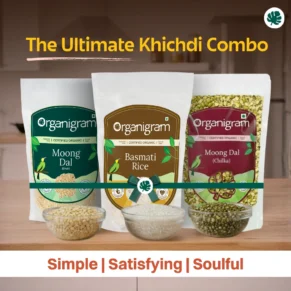 The Khichdi Combo (Moong Dhuli. Moong Chilka. Basmati Rice)