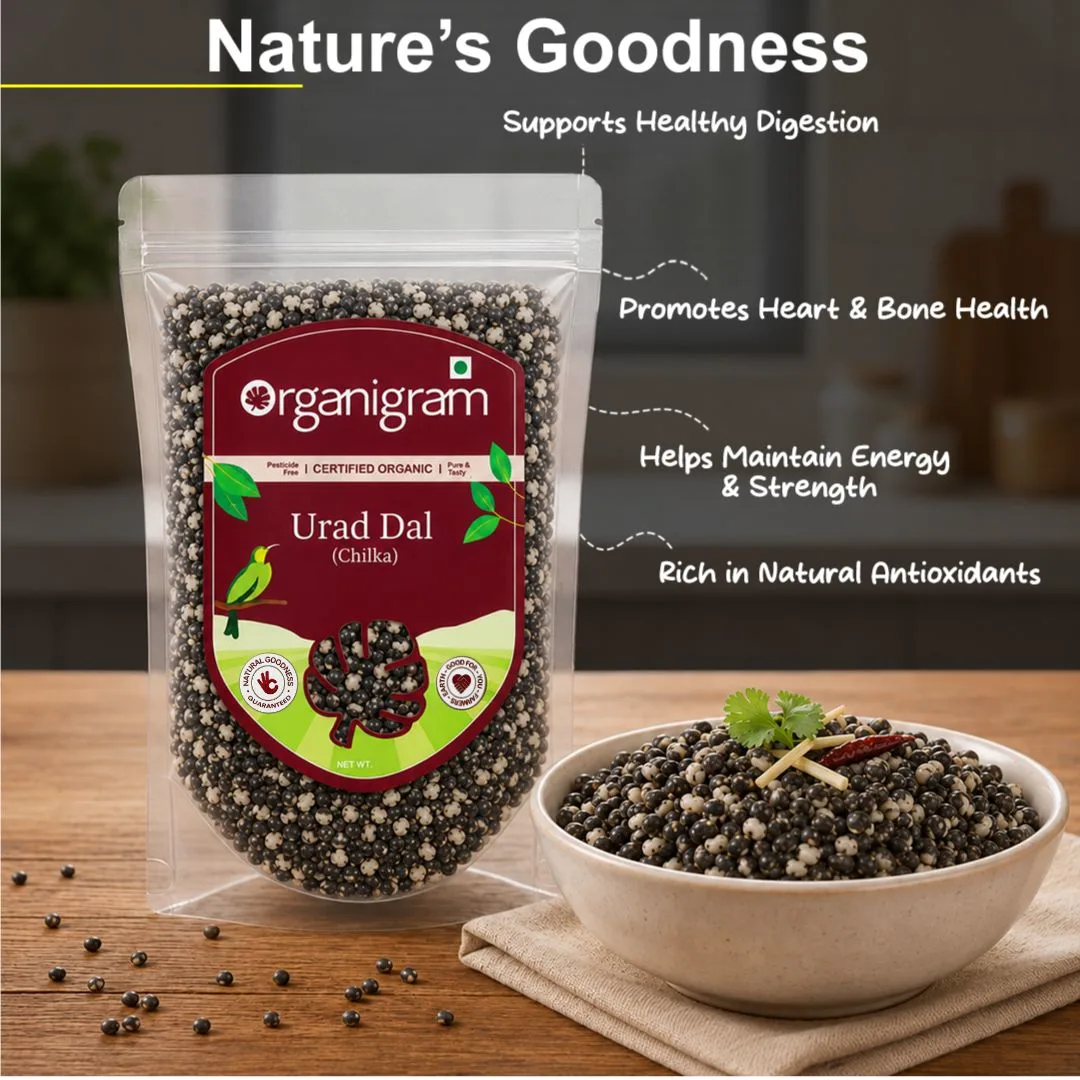 Organic Urad Dal (Chilka)/Black Gram Split (With Skin) - Image 4