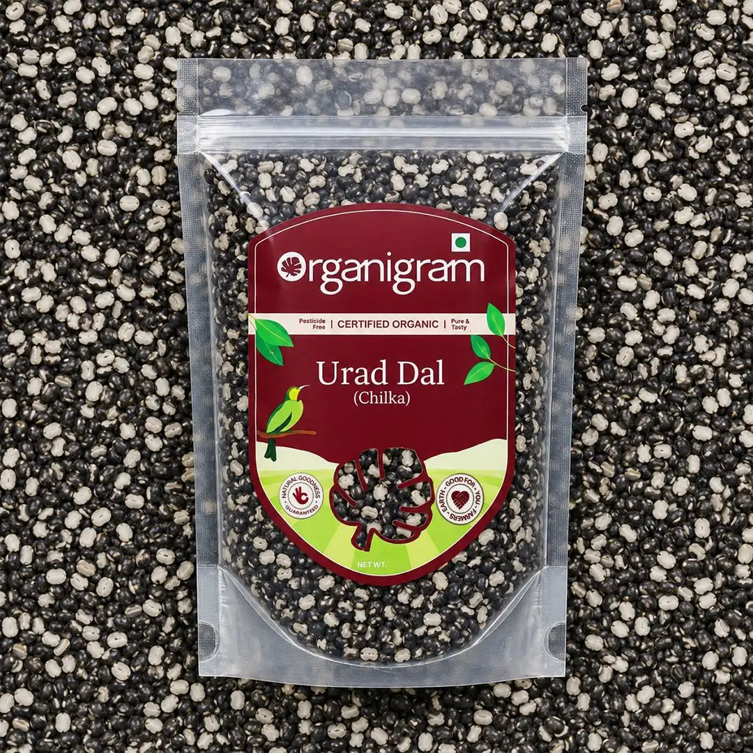 Organic Urad Dal (Chilka)/Black Gram Split (With Skin)