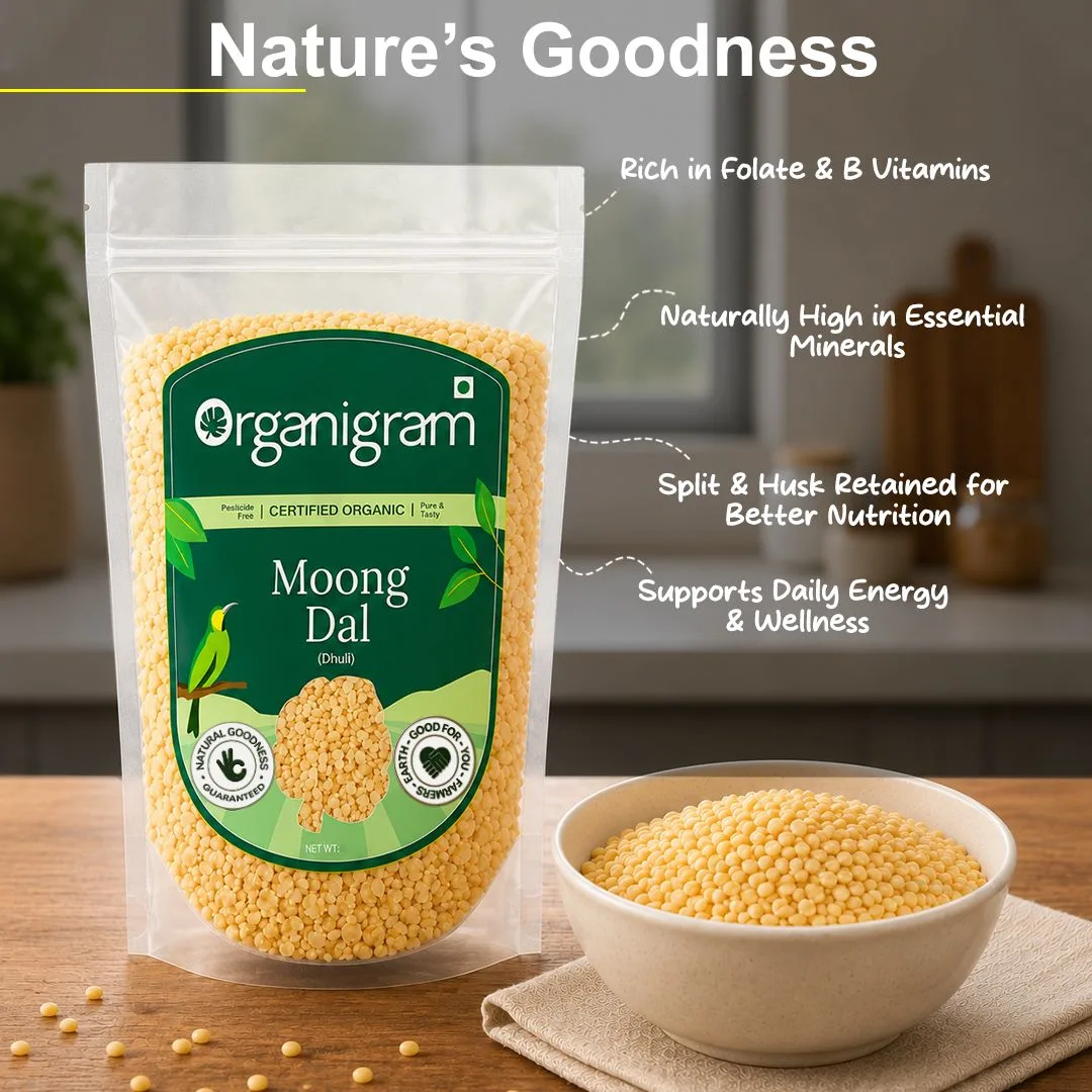 Organic Moong Dal Dhuli/Yellow Lentil Split (Skinless) - Image 4