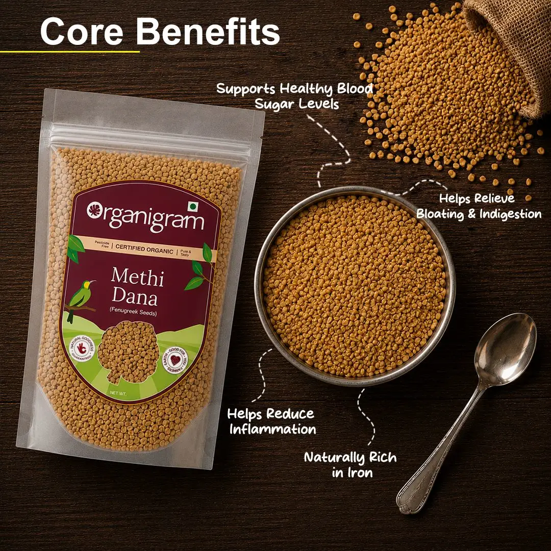 Organic Methi Dana/Fenugreek Seeds - Image 2