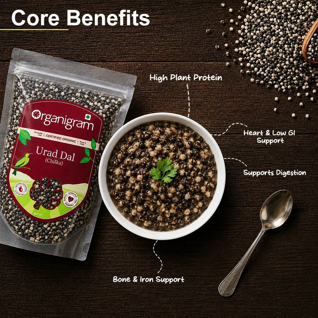 Organic Urad Dal (Chilka)/Black Gram Split (With Skin) - Image 2